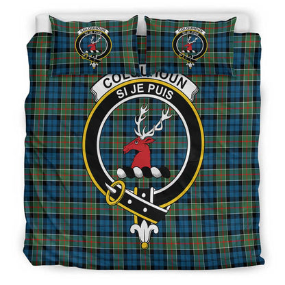 Colquhoun Ancient Tartan Crest Bedding Set