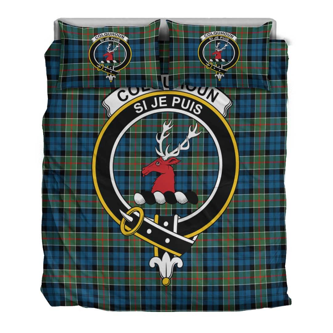 Colquhoun Ancient Tartan Crest Bedding Set