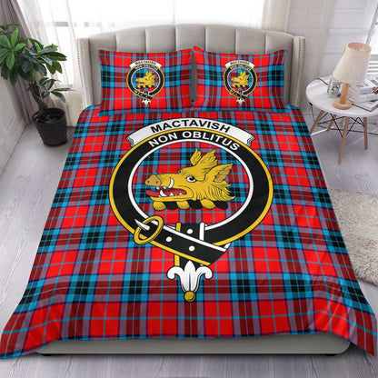 MacTavish Modern Tartan Crest Bedding Set