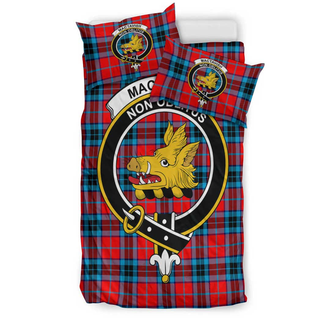 MacTavish Modern Tartan Crest Bedding Set