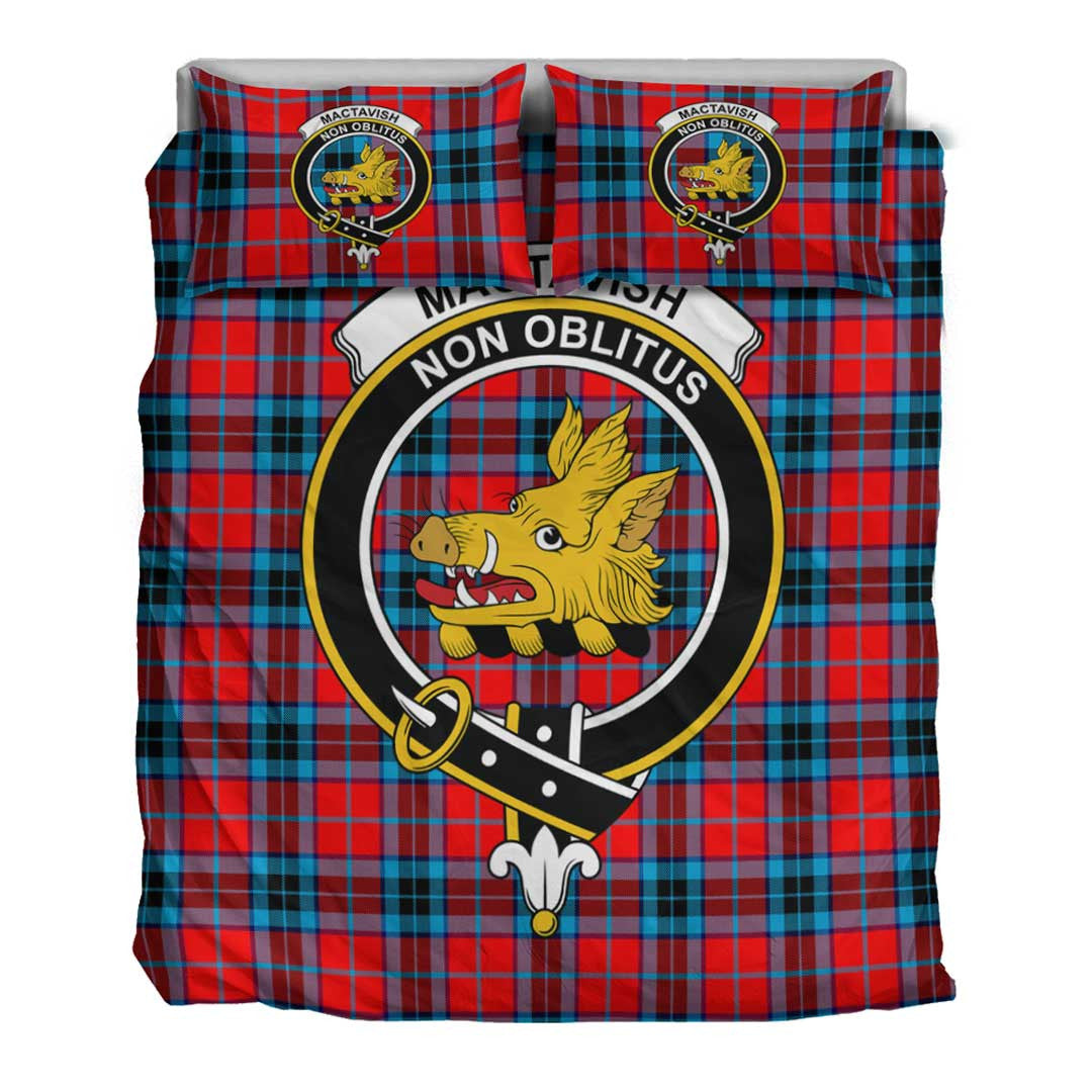 MacTavish Modern Tartan Crest Bedding Set