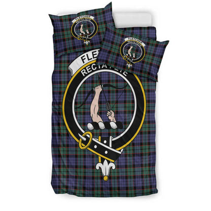 Fletcher Modern Tartan Crest Bedding Set