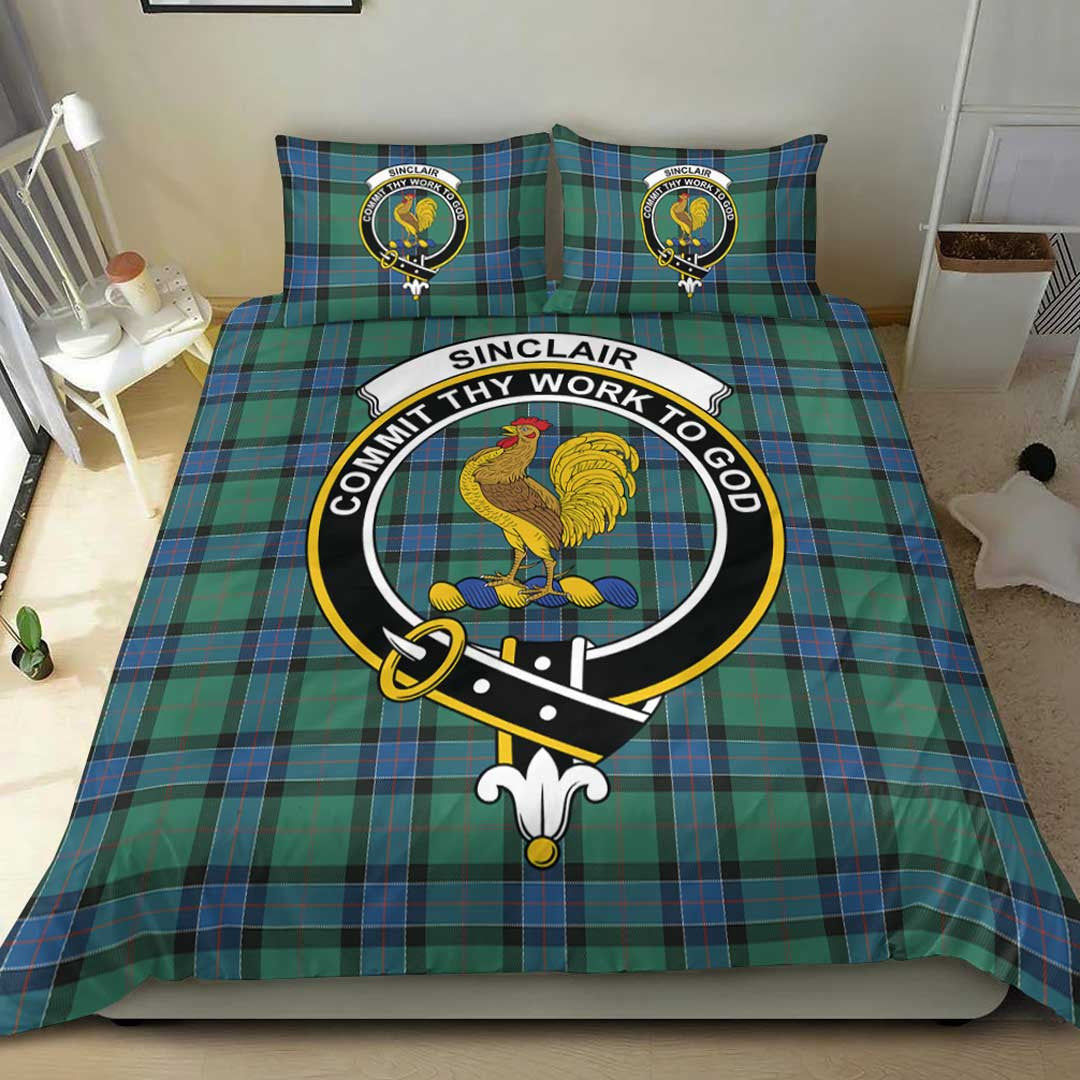 Sinclair Hunting Ancient Tartan Crest Bedding Set