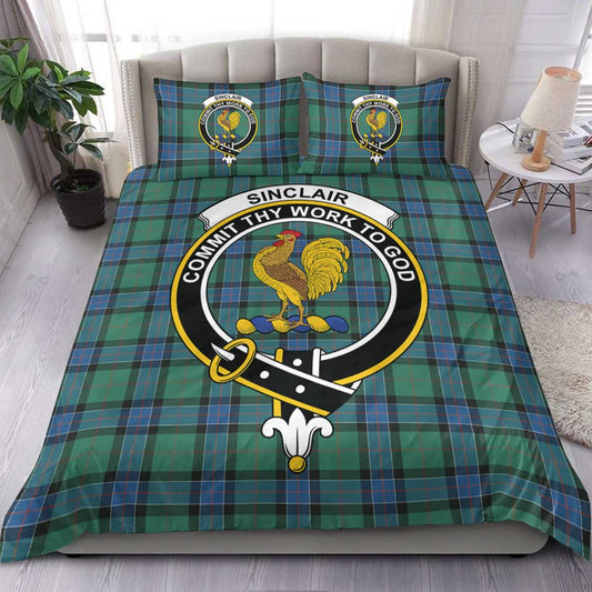 Sinclair Hunting Ancient Tartan Crest Bedding Set