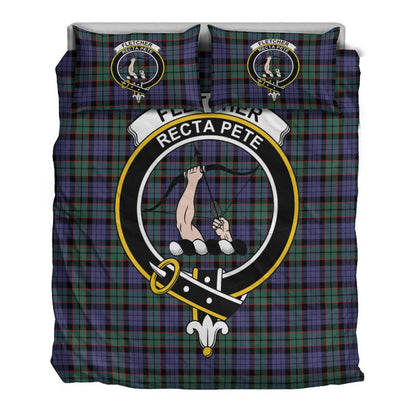 Fletcher Modern Tartan Crest Bedding Set