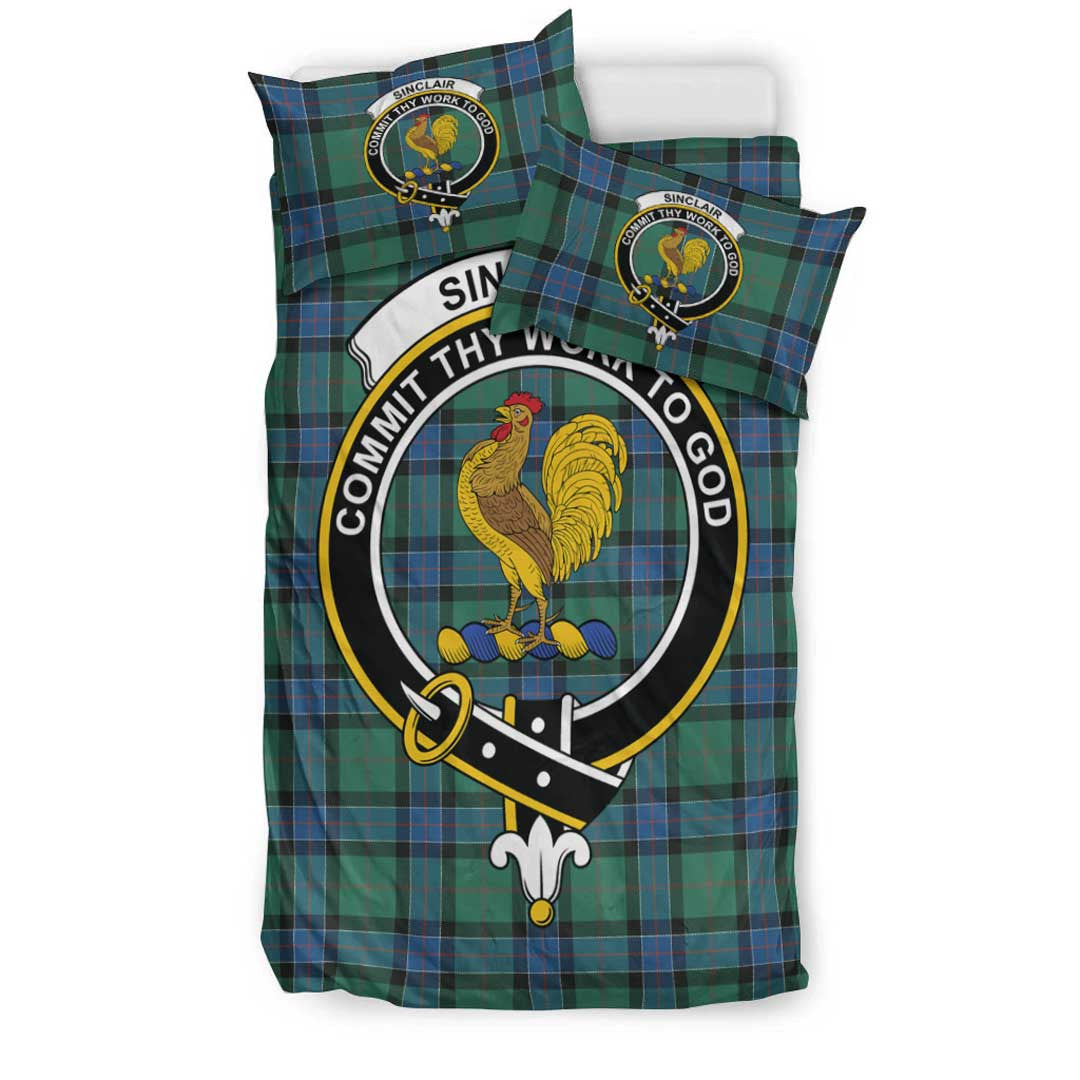 Sinclair Hunting Ancient Tartan Crest Bedding Set