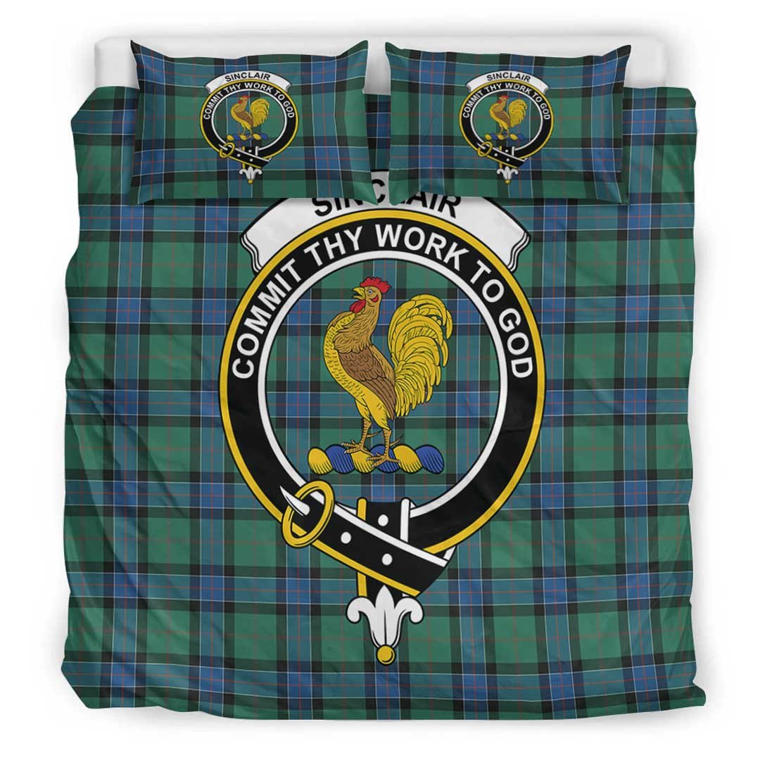 Sinclair Hunting Ancient Tartan Crest Bedding Set