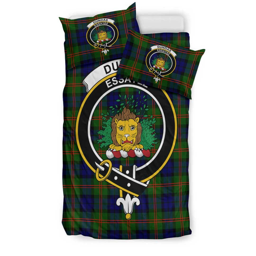 Dundas Modern Tartan Crest Bedding Set