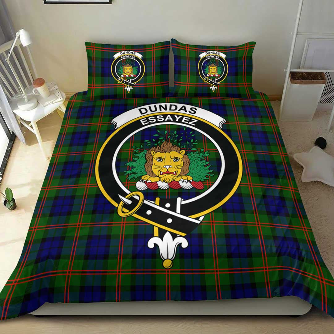 Dundas Modern Tartan Crest Bedding Set