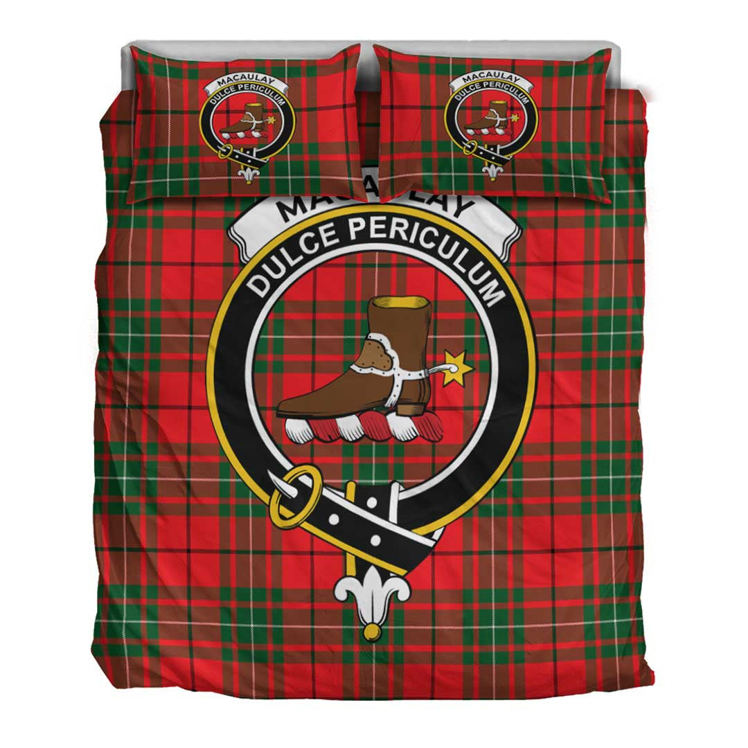 MacAulay Modern Tartan Crest Bedding Set