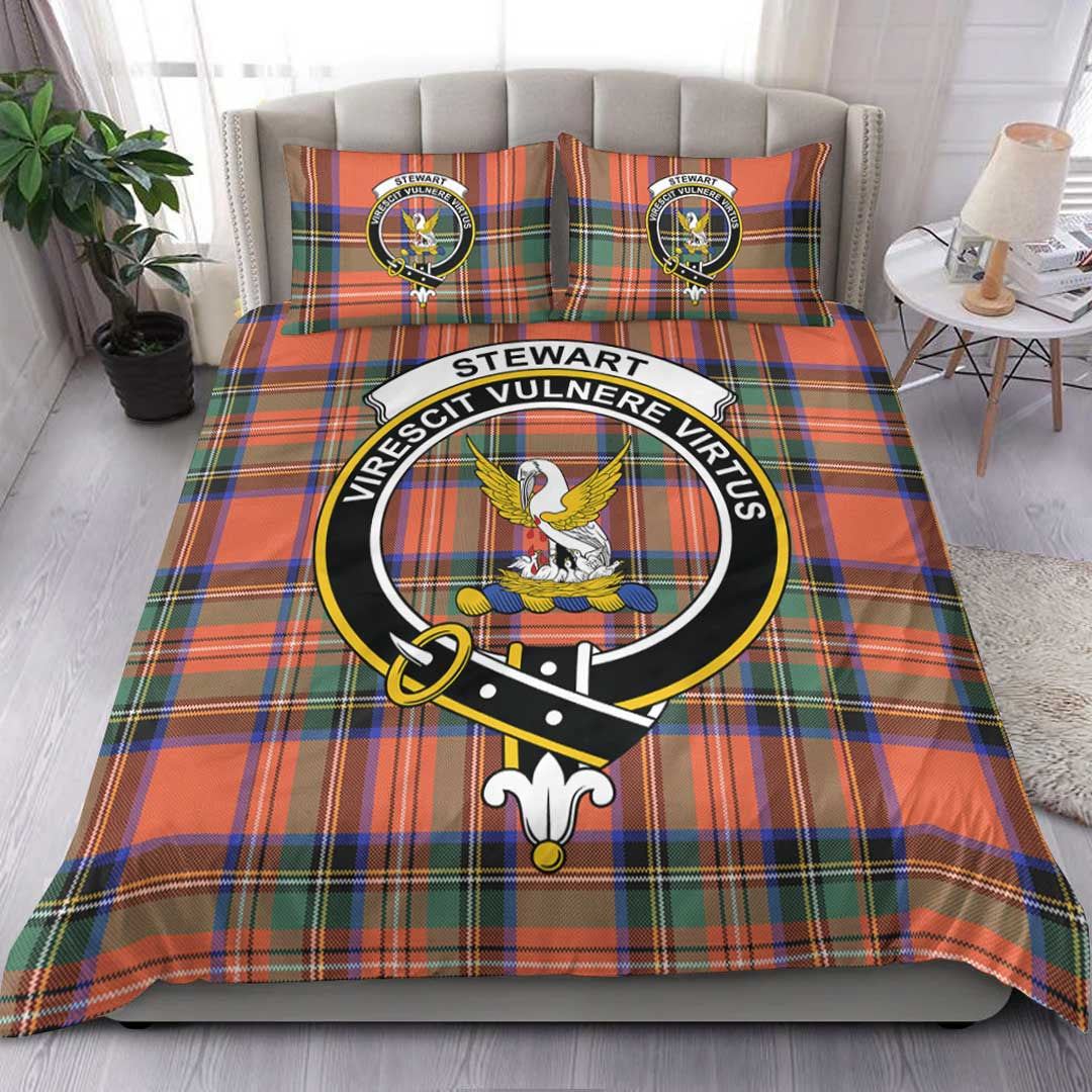 Stewart Royal Ancient Tartan Crest Bedding Set