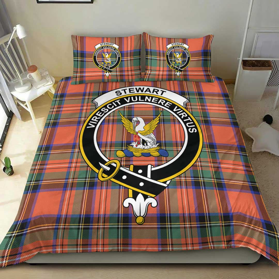 Stewart Royal Ancient Tartan Crest Bedding Set