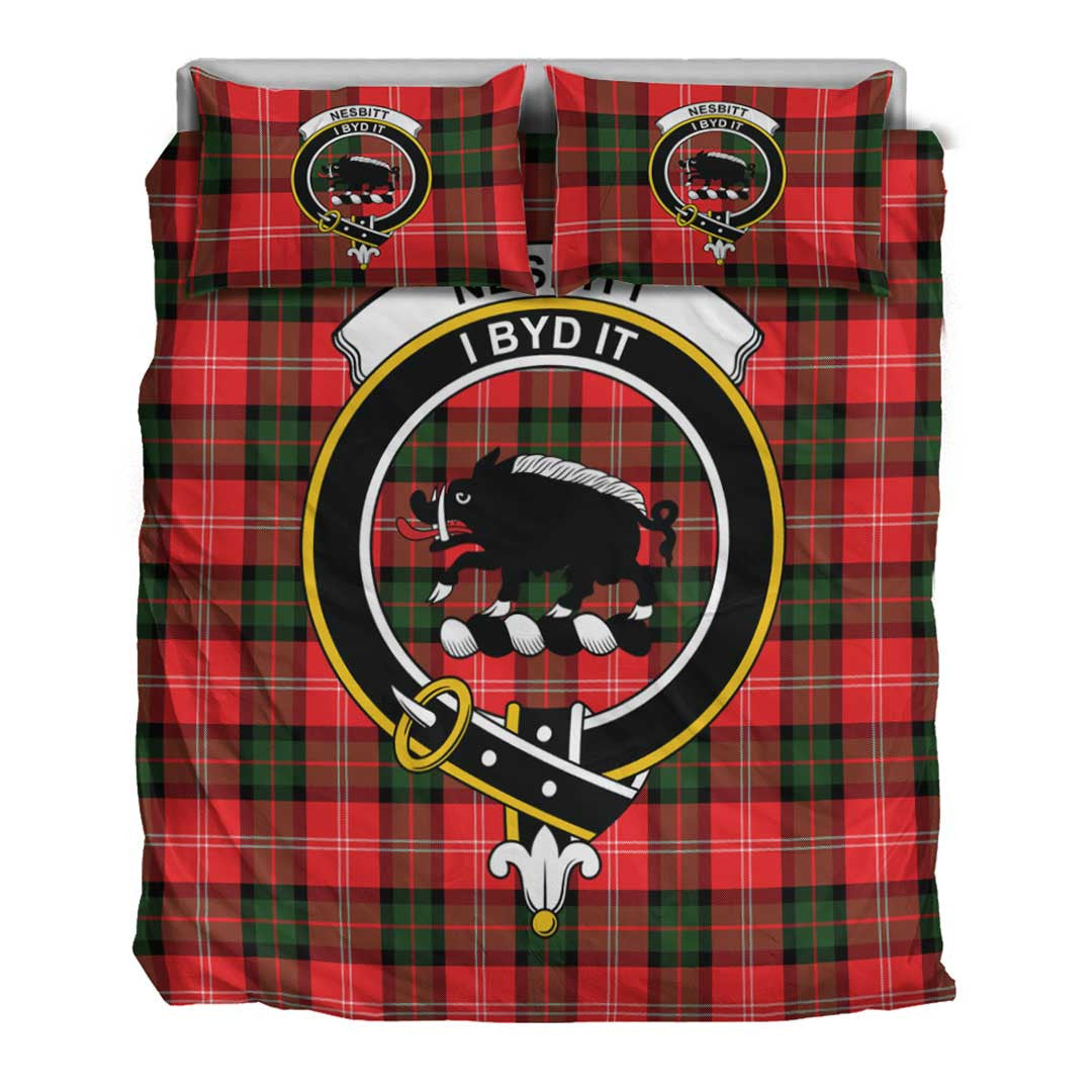 Nesbitt Modern Tartan Crest Bedding Set