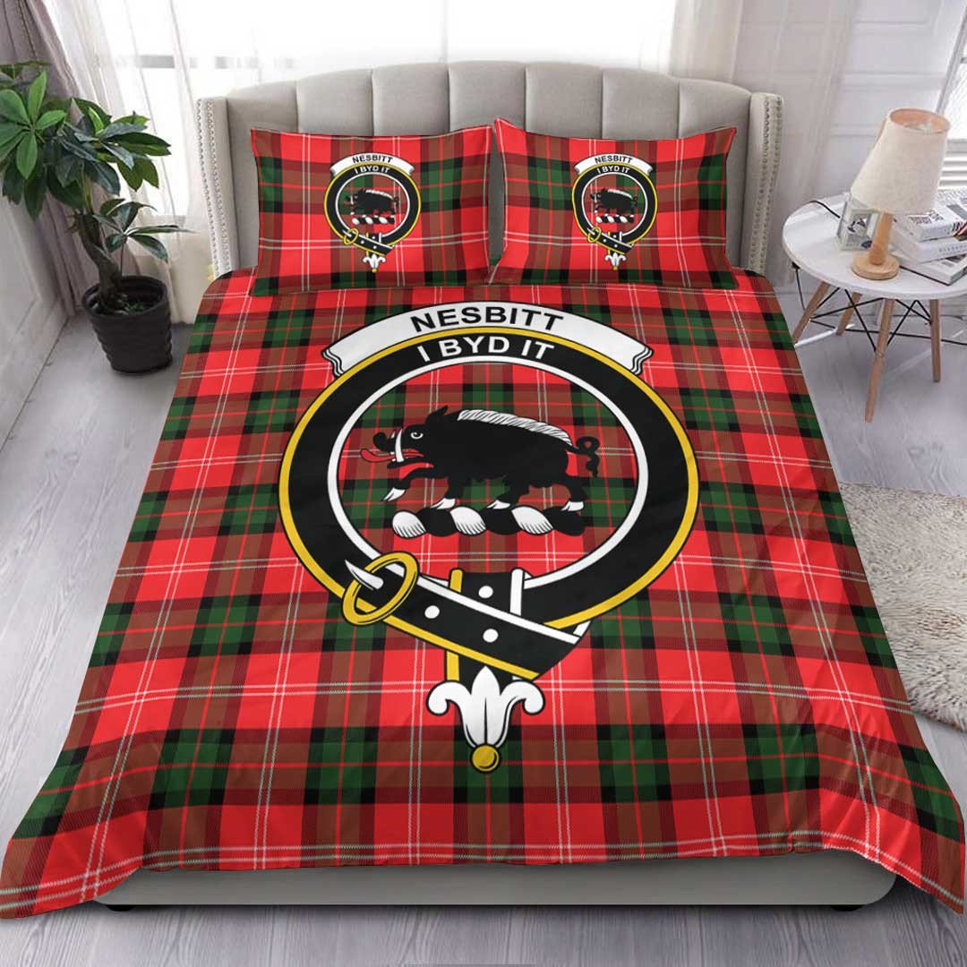 Nesbitt Modern Tartan Crest Bedding Set