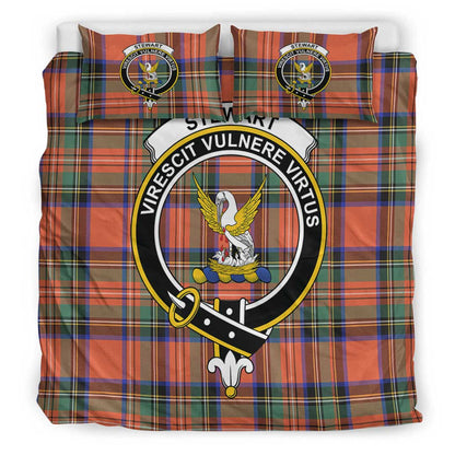 Stewart Royal Ancient Tartan Crest Bedding Set