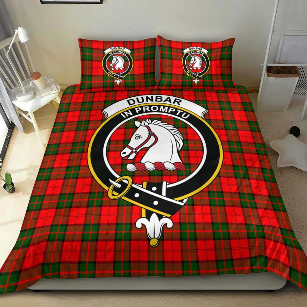 Dunbar Modern Tartan Crest Bedding Set