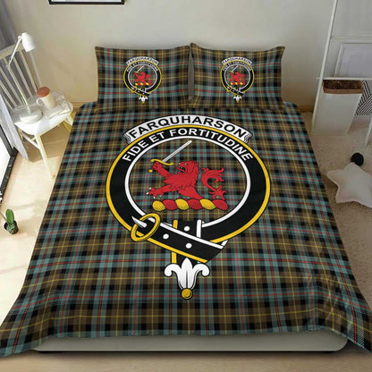 Farquharson Weathered Tartan Crest Bedding Set