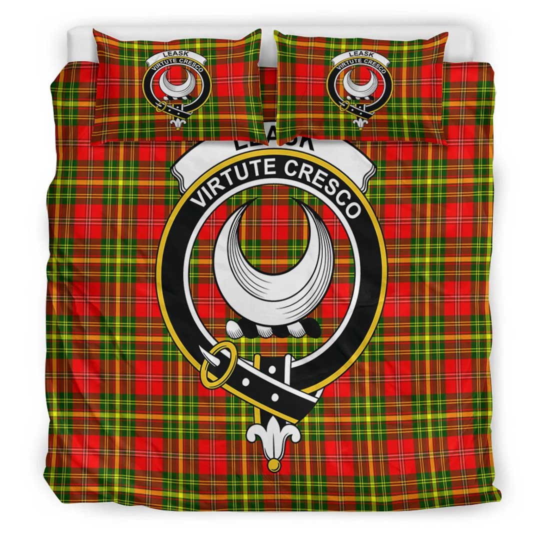 Leask Tartan Crest Bedding Set