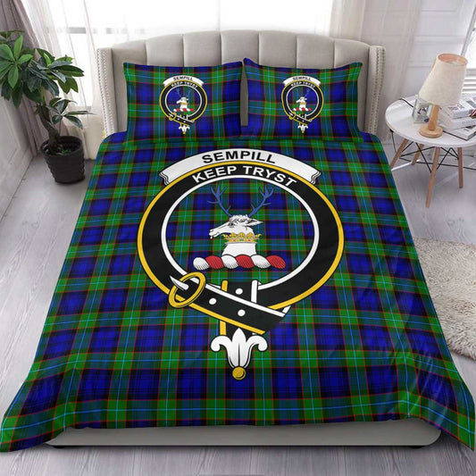 Sempill Modern Tartan Crest Bedding Set