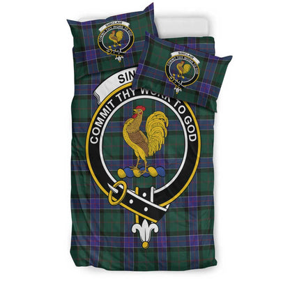 Sinclair Hunting Modern Tartan Crest Bedding Set