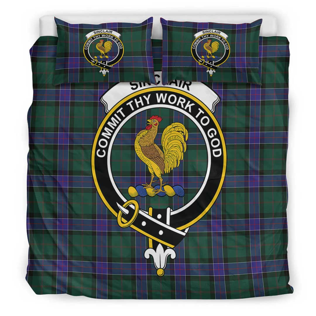 Sinclair Hunting Modern Tartan Crest Bedding Set