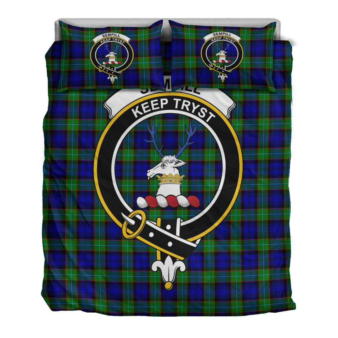 Sempill Modern Tartan Crest Bedding Set