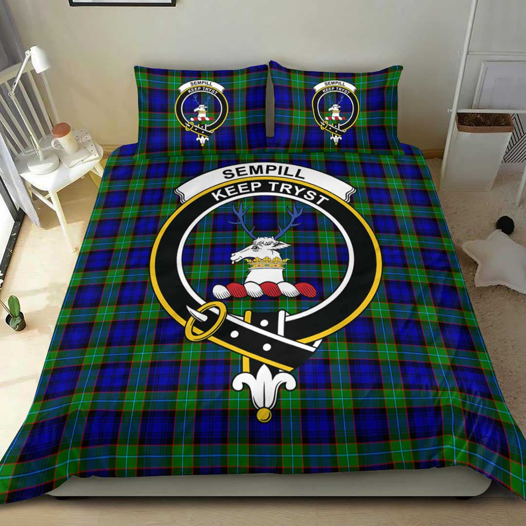 Sempill Modern Tartan Crest Bedding Set