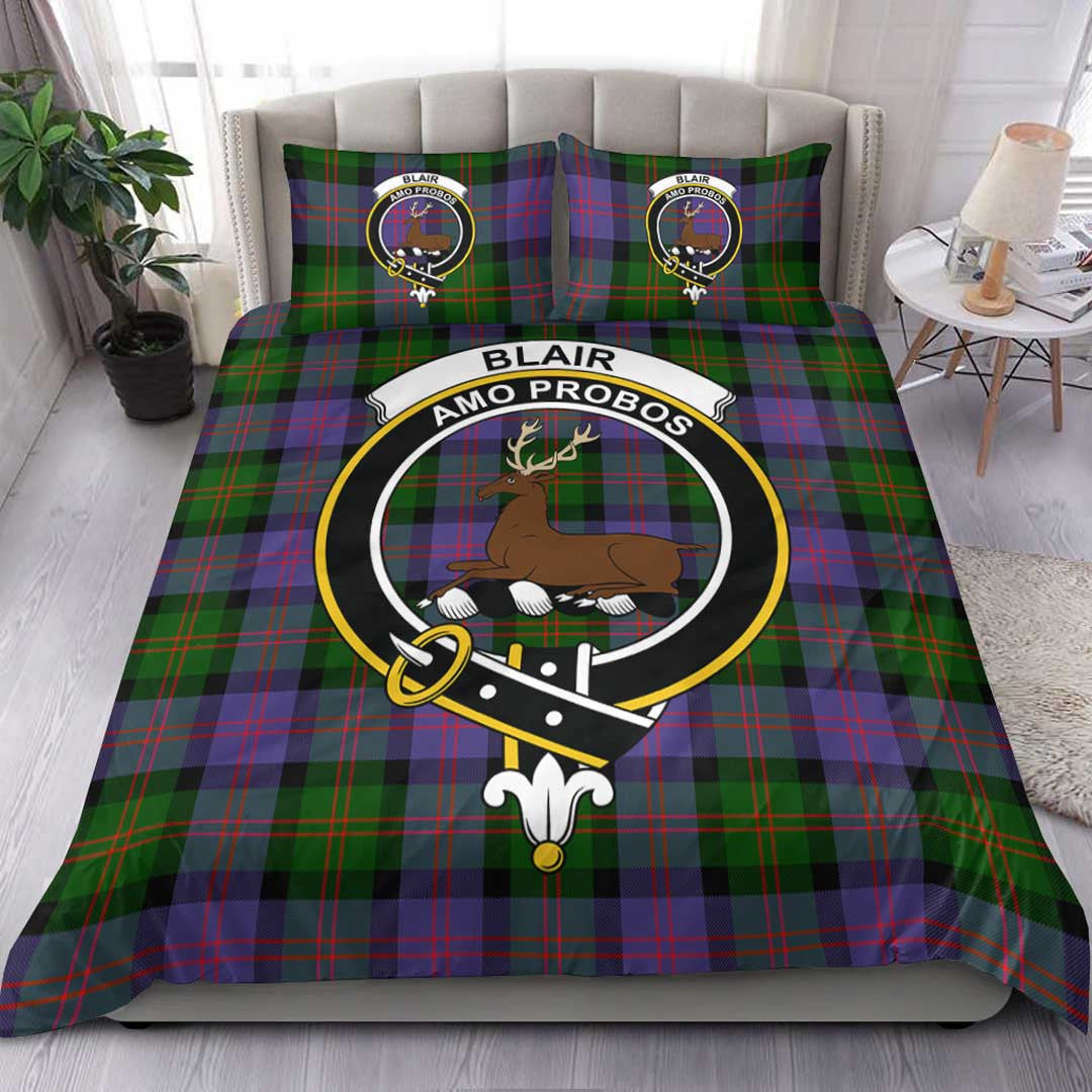 Blair Modern Tartan Crest Bedding Set