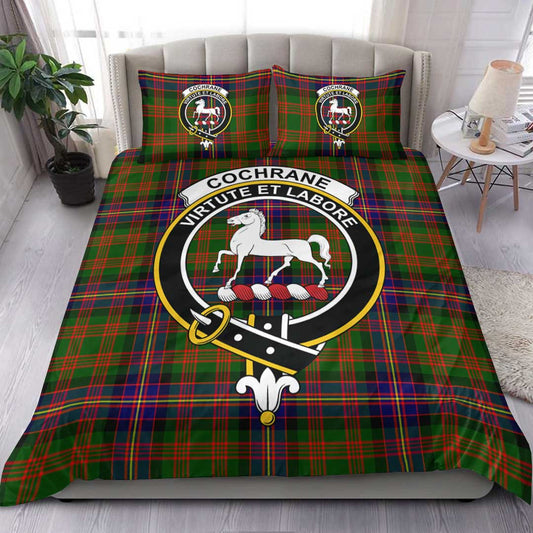 Cochrane Modern Tartan Crest Bedding Set