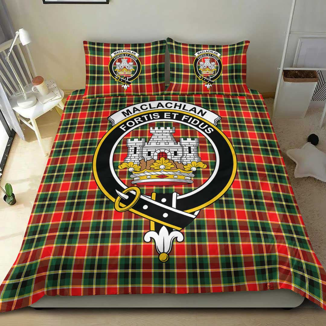 MacLachlan Hunting Modern Tartan Crest Bedding Set