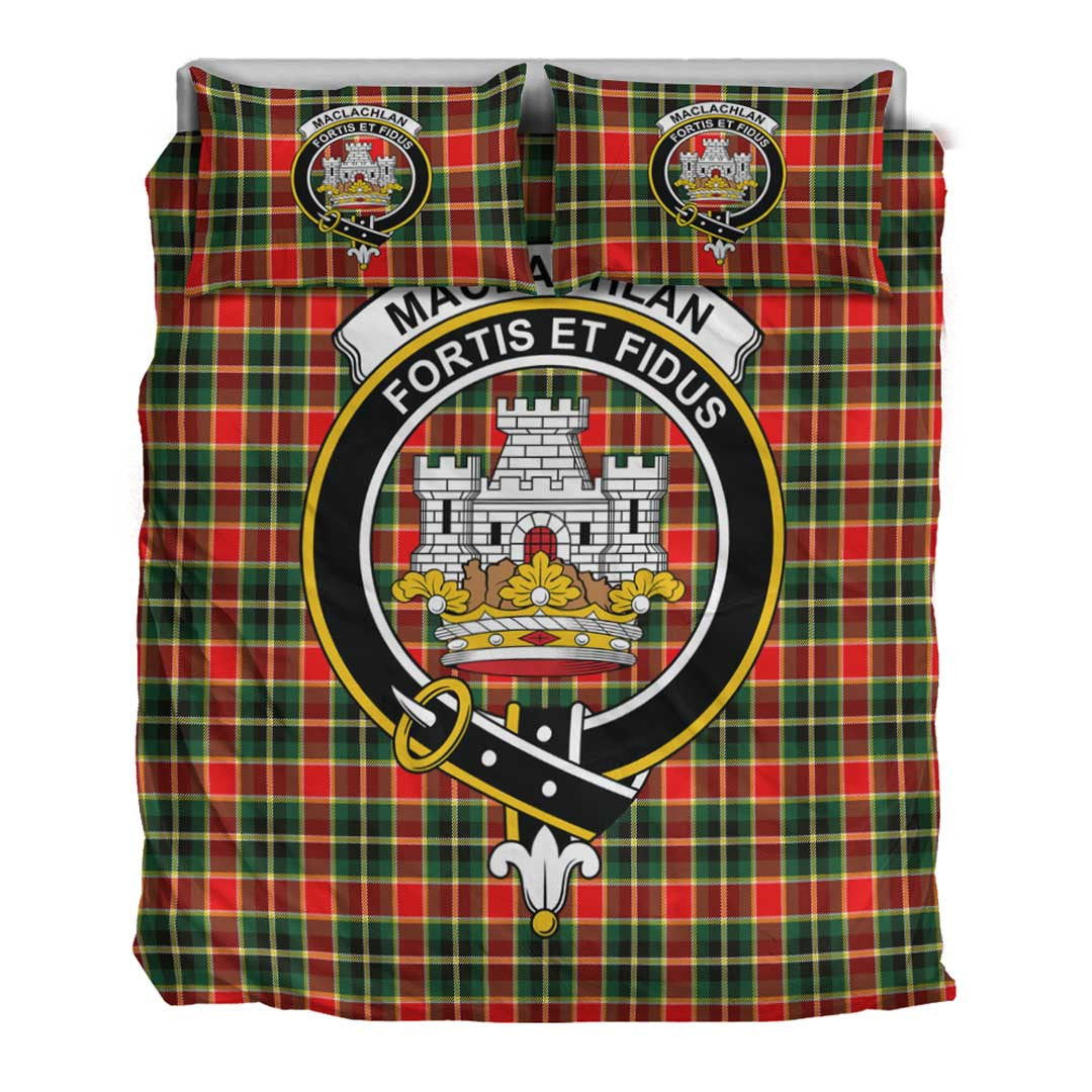 MacLachlan Hunting Modern Tartan Crest Bedding Set