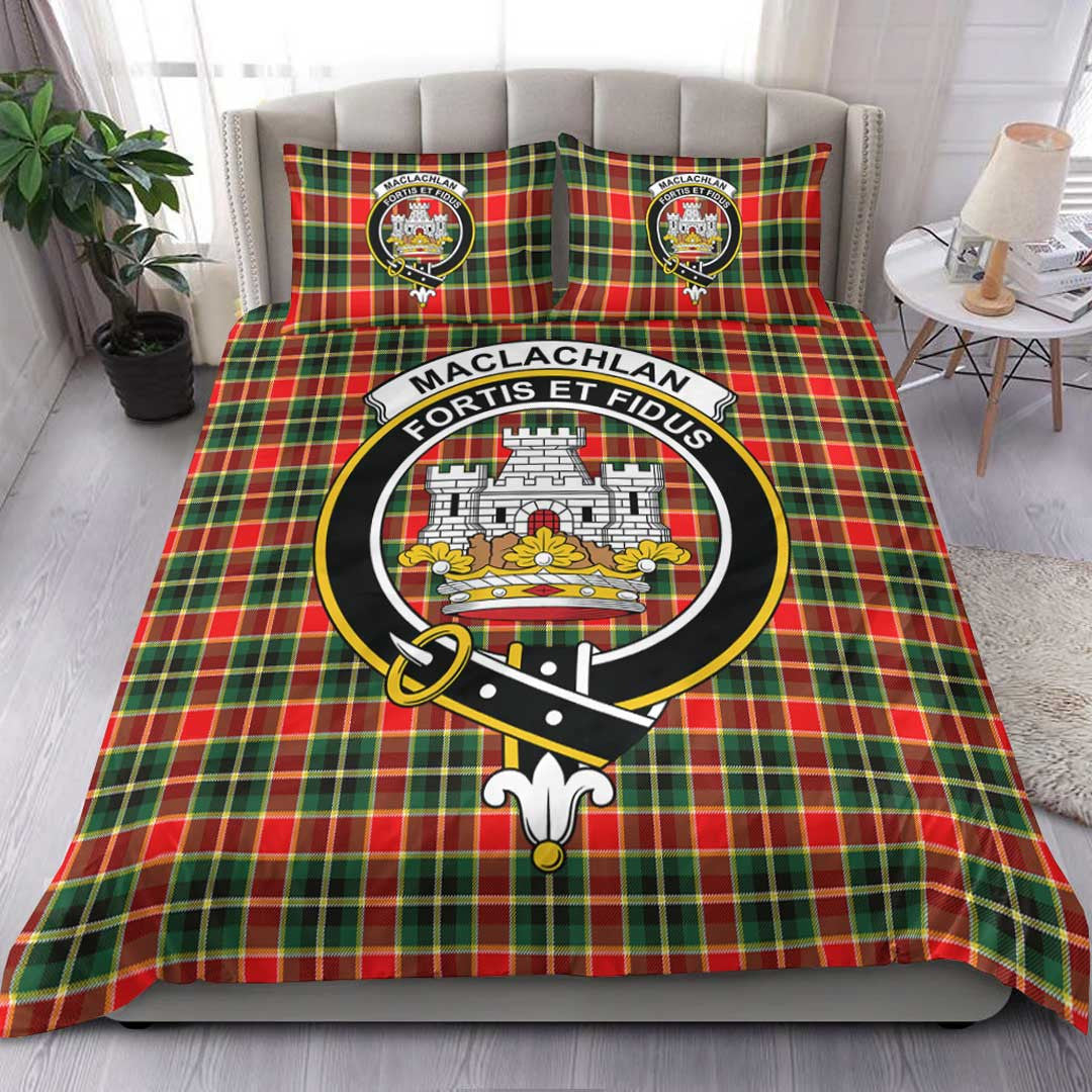 MacLachlan Hunting Modern Tartan Crest Bedding Set