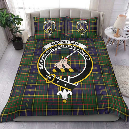 MacMillan Hunting Modern Tartan Crest Bedding Set