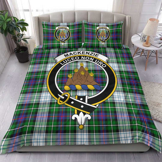 MacKenzie Dress Modern Tartan Crest Bedding Set