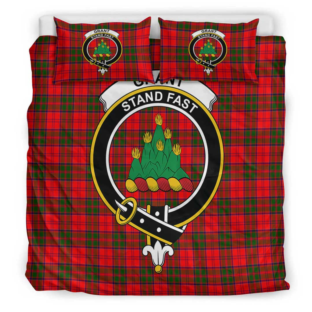 Grant Modern Tartan Crest Bedding Set