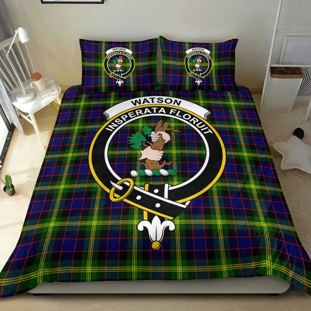 Watson Modern Tartan Crest Bedding Set