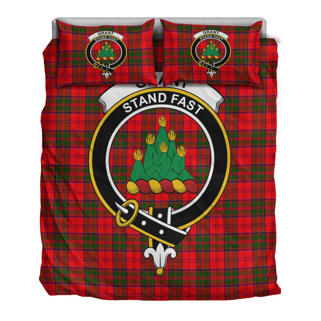 Grant Modern Tartan Crest Bedding Set