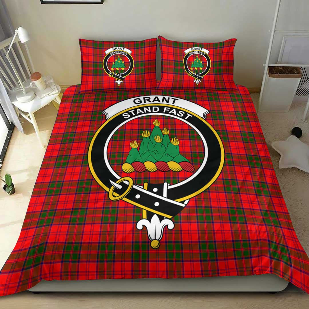 Grant Modern Tartan Crest Bedding Set