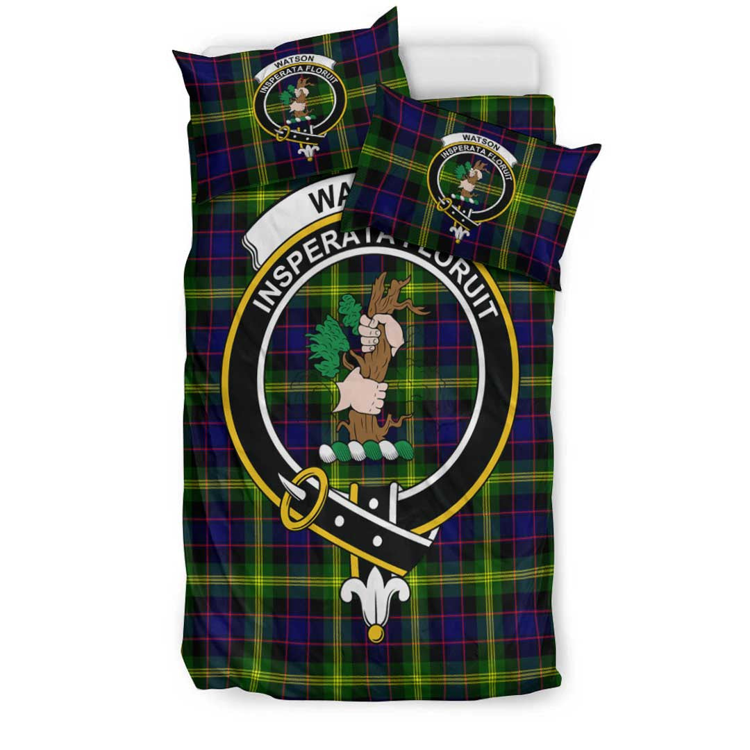 Watson Modern Tartan Crest Bedding Set