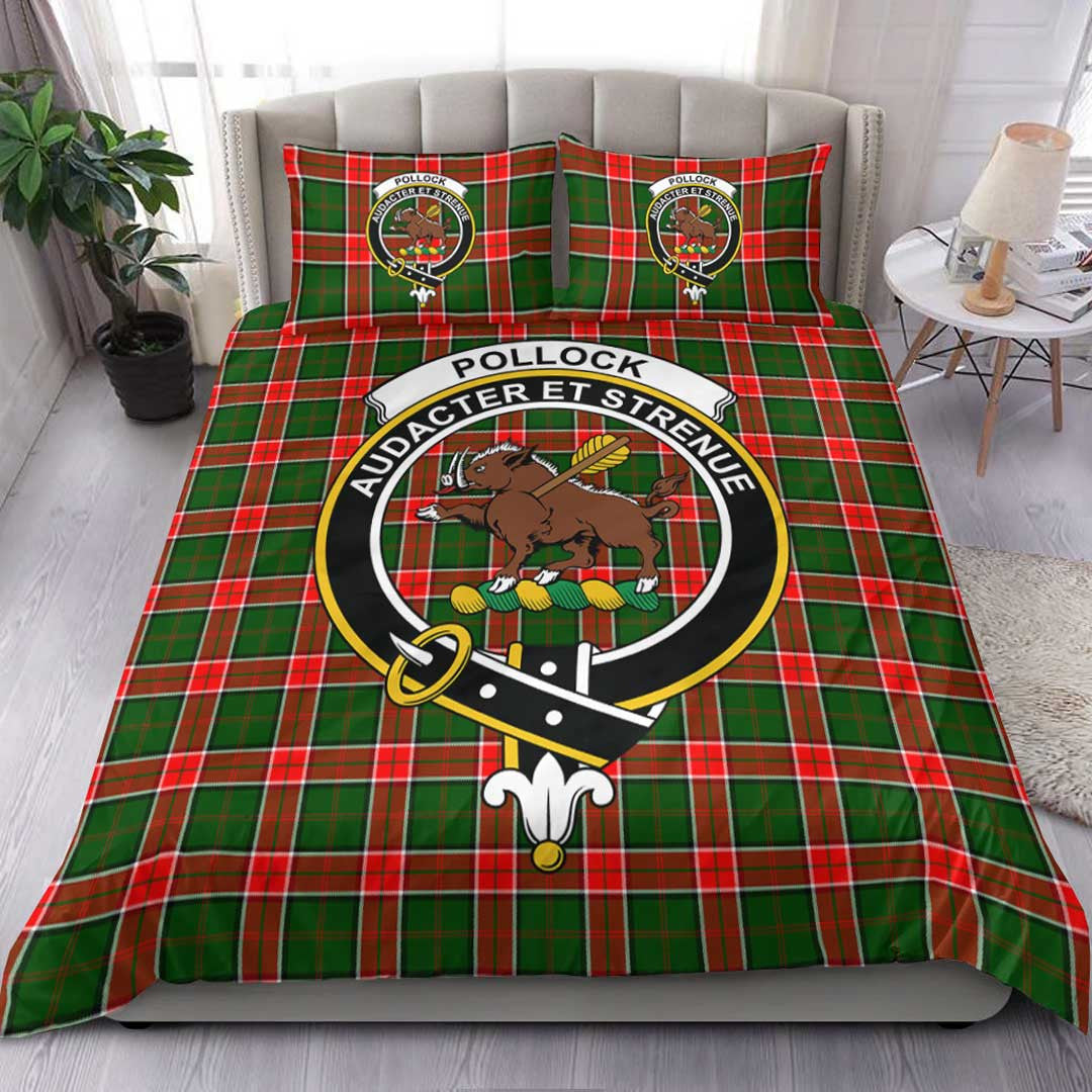 Pollock Modern Tartan Crest Bedding Set