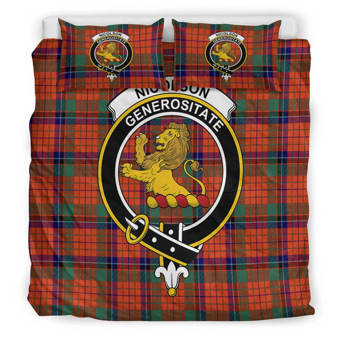 Nicolson Ancient Tartan Crest Bedding Set