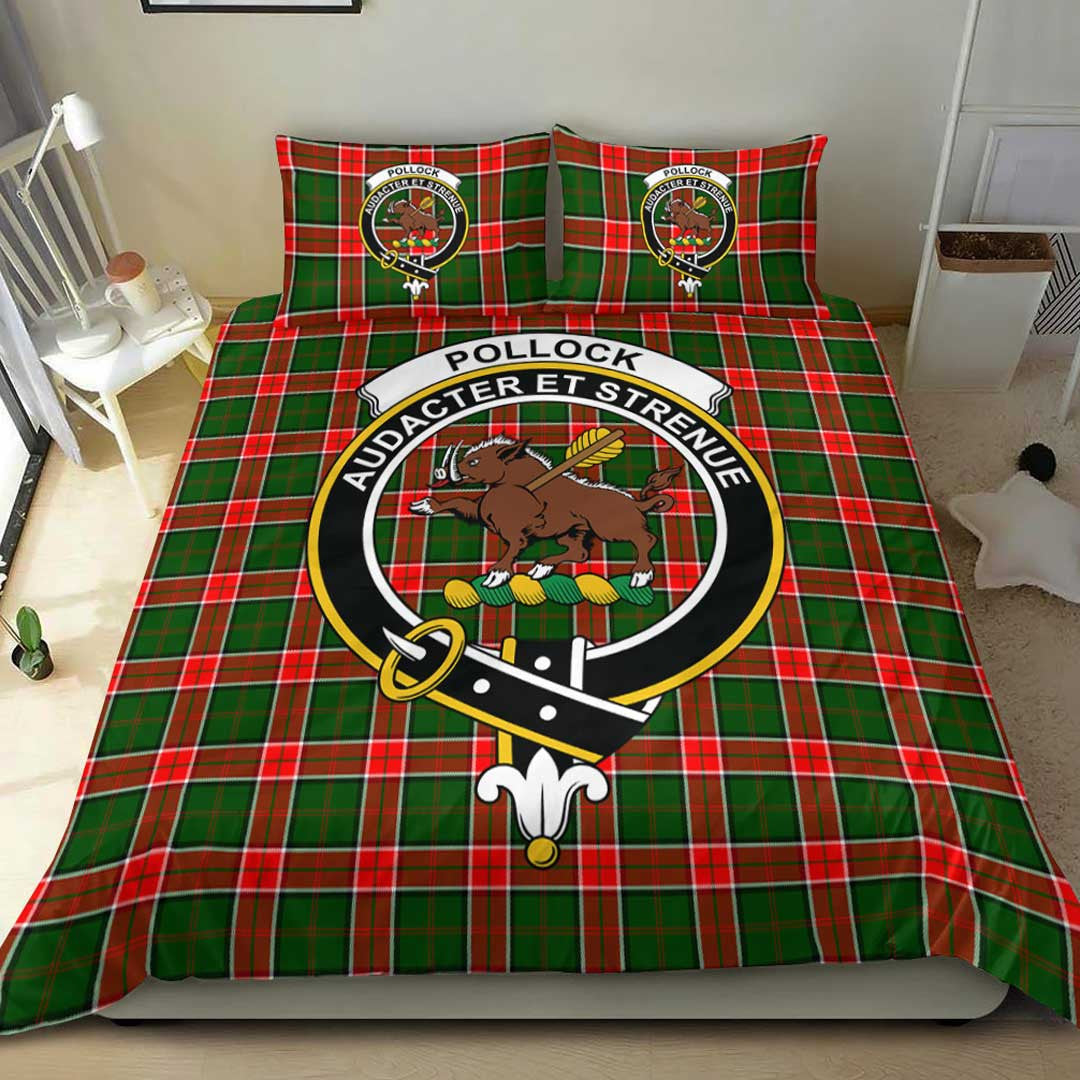 Pollock Modern Tartan Crest Bedding Set