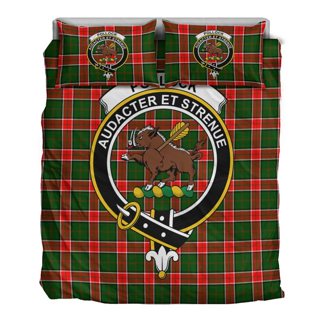 Pollock Modern Tartan Crest Bedding Set