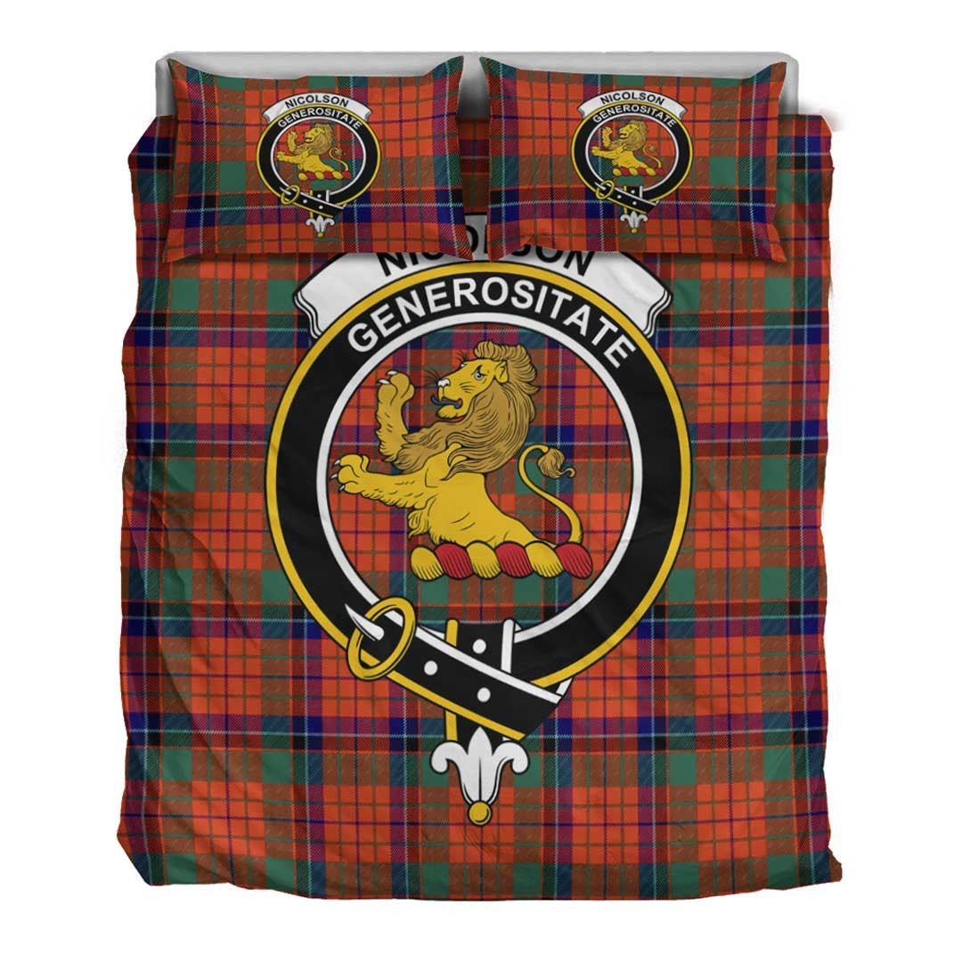 Nicolson Ancient Tartan Crest Bedding Set