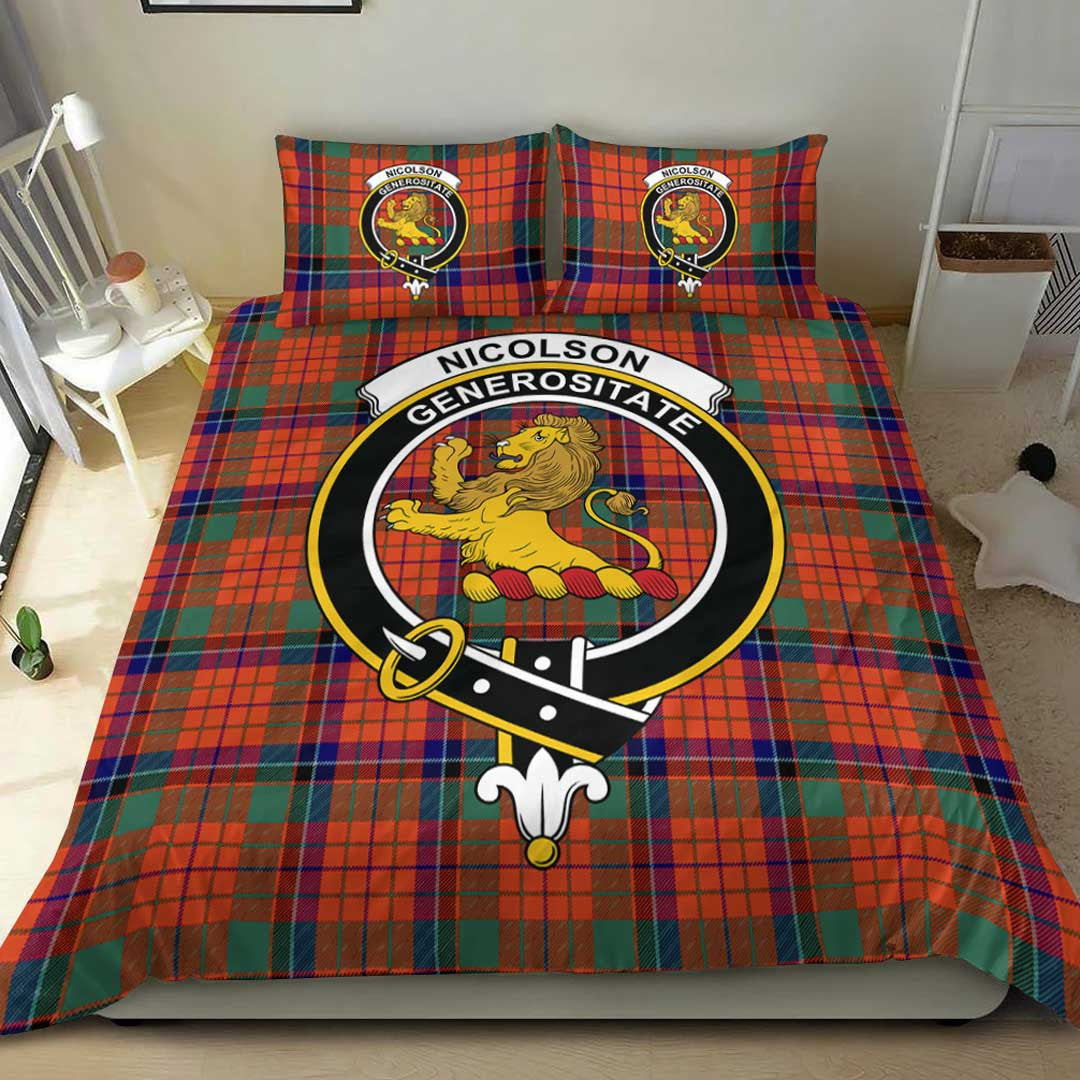 Nicolson Ancient Tartan Crest Bedding Set