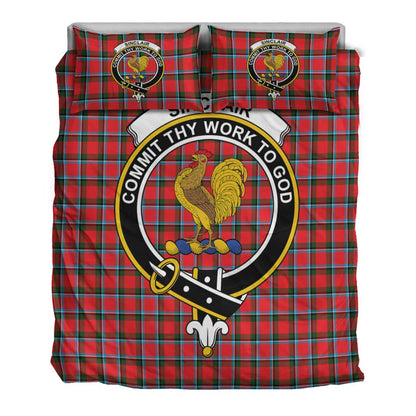 Sinclair Modern Tartan Crest Bedding Set