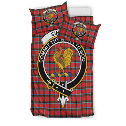 Sinclair Modern Tartan Crest Bedding Set