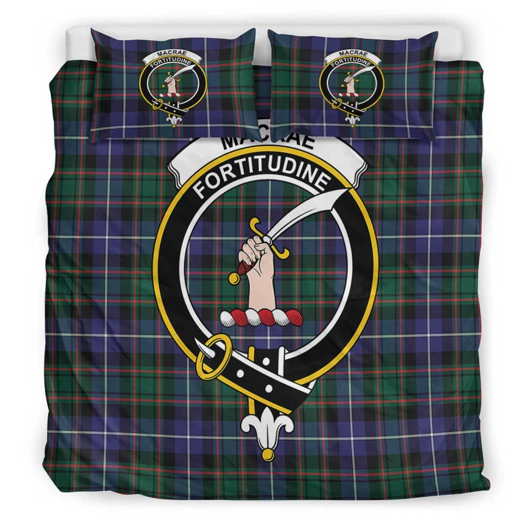 MacRae Hunting Modern Tartan Crest Bedding Set