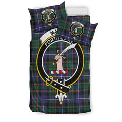 MacRae Hunting Modern Tartan Crest Bedding Set