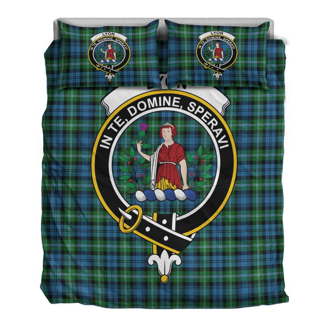 Lyon Clan Tartan Crest Bedding Set